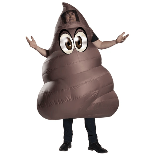 Inflatable poop emoji costume
